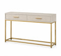 Konsolentisch Rechteckig Beige Metall MDF 120x30x80cm